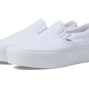 Vans White Slip-On Sneakers